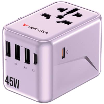 universal travel adopter with usb and type c ports