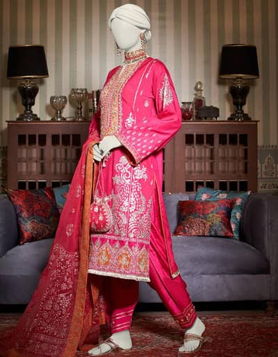 pink dress junaid jamshed