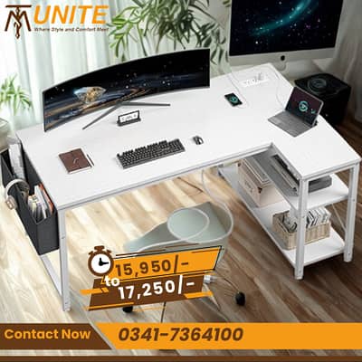 L Shaped 66 Inch Desk | Computer Table | Workstation | Gaming Table
