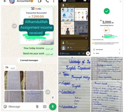 Handwriting Assignment, Typing And Data Entry Work job Available