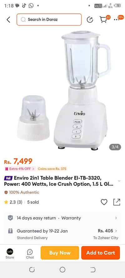 enviro table blender ETB 3320