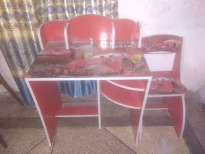 Kids study chire and table