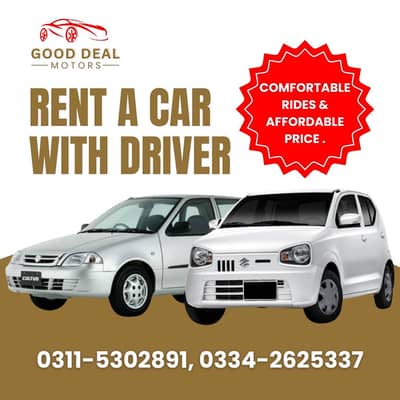 Rent A Car Self Drive & With Driver Contact 03115302891