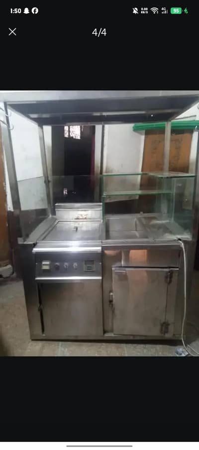 burger counter with frier for sale