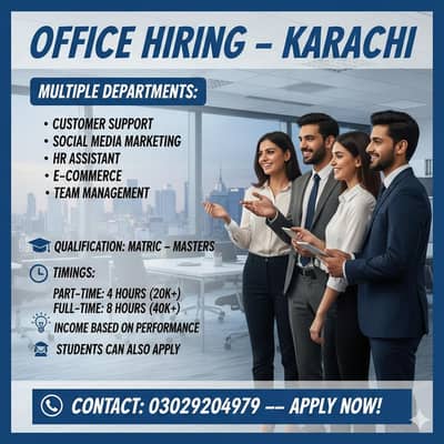  INDOOR OFFICE WORK – HIRING OPEN 