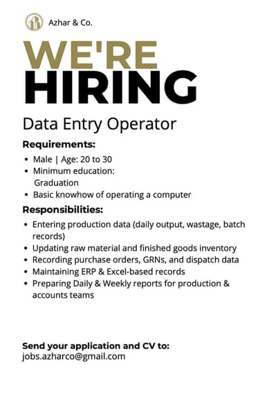 Data Entry Operator