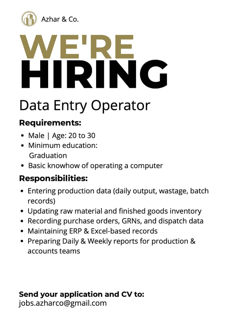 Data Entry Operator 0