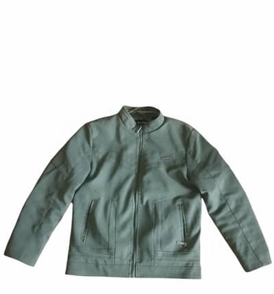 Casual Grey Zipper Jacket for Men - Size [XL]