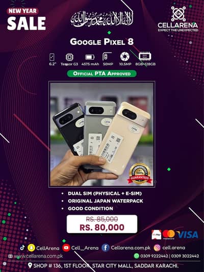 New Year Sale Google Pixel 8 Pixel 8 Pro CELLARENA