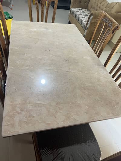 Dining table with 6 six chairs