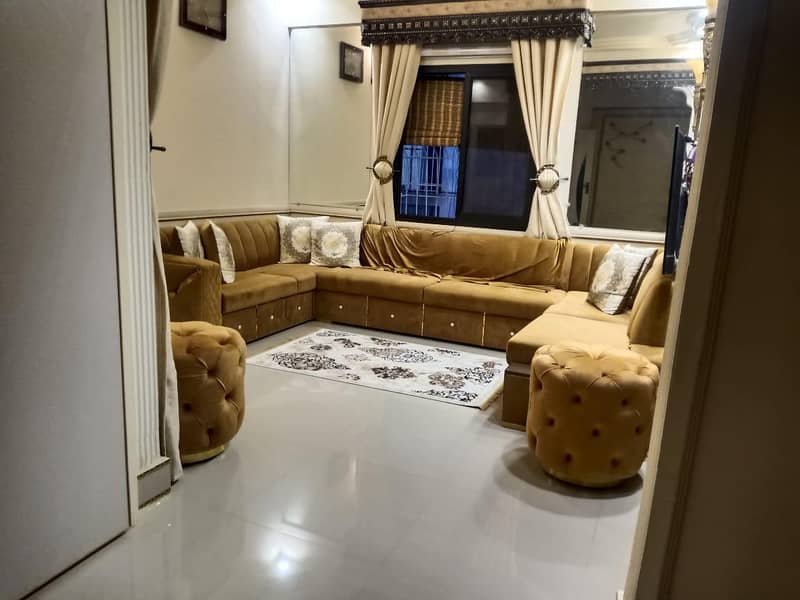 Nine seaters sofa,with stools 3