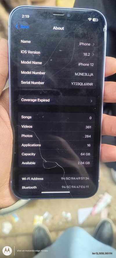 I phone 12 non pta jv 10 by 10 condition