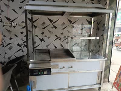 Fast food counter || steel counter || fryer