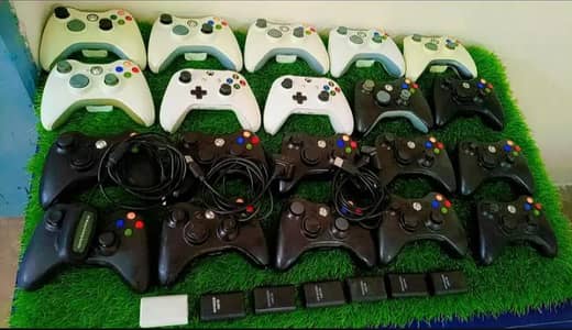 Xbox 360 Original Wireless And Wired Controllers