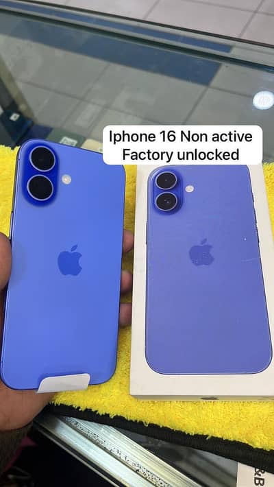 Brand New Apple Non Active Iphone 16 Blue Ultra marine colour