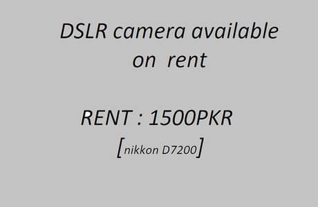 DSLR for Rent