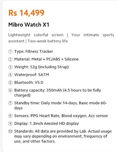 Mibro watch x1
