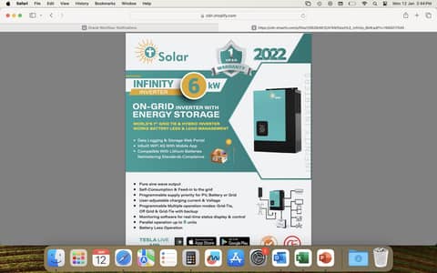 Tesla solar inverter 6 kw hybrid