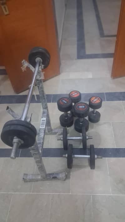 Dumbbells plates  rod for sale