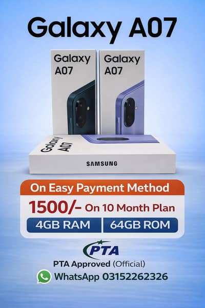 Samsung Galaxy A07  PTA Approved pay in parts