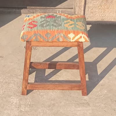 stoll made shesham wood and wool carpet