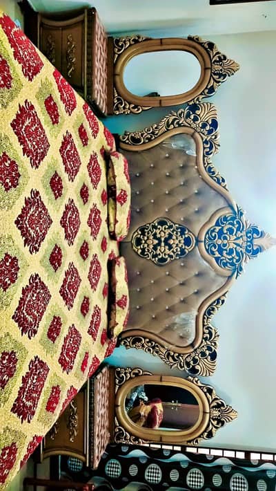 BED WITH METRIS,DRESSING,ALMARI