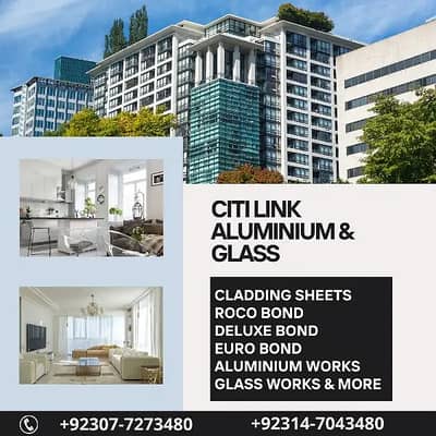 ACP aluminium cladding sheet wall Rocobond dlx bond service glass work