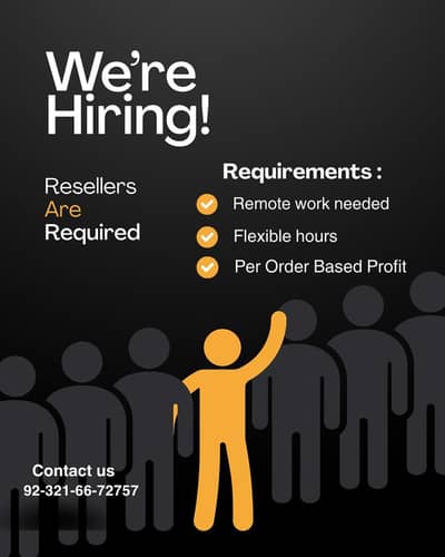Resellers Required || Remote work