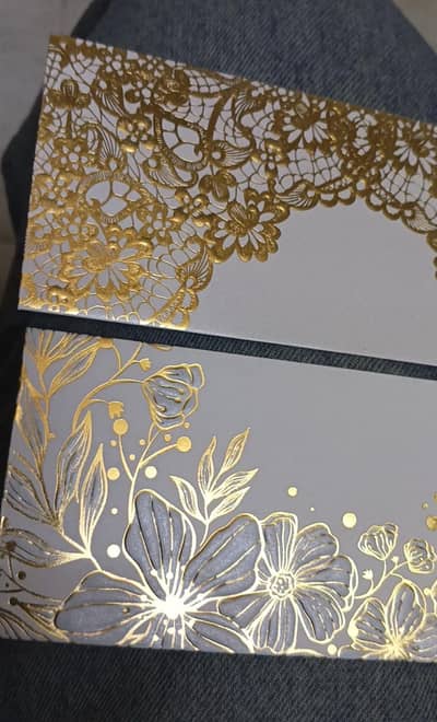 card bassed gold foil embossed Envelopes