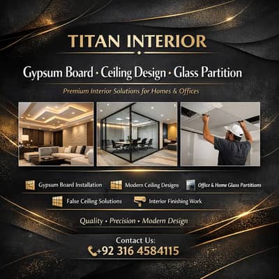 false ceiling/drywall/gypsum ceiling/Dampa ceiling/glass partition