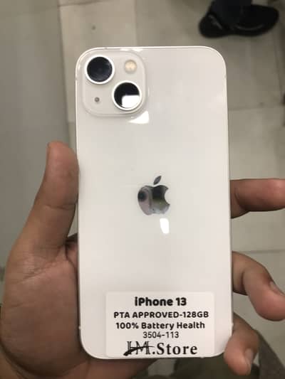 I PHONE 13 PTA APPROVED 128GB BATTERY HEALTH 100%