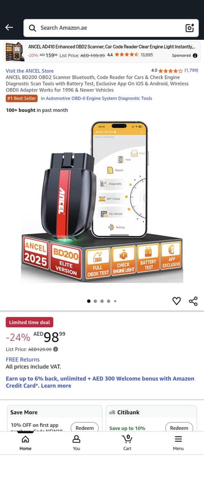 ANCEL BD200 bluetooth diagnostic reader