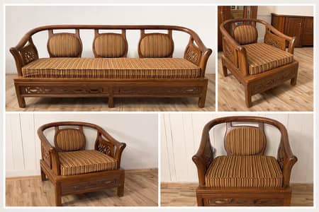 3-Seater / 1+1 Seater / 5-seater Original Sheesham Wood Sofa Set