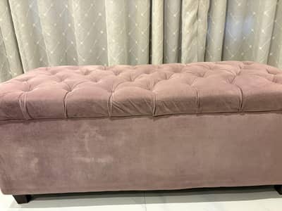 Velvet Storage Sofa Seat