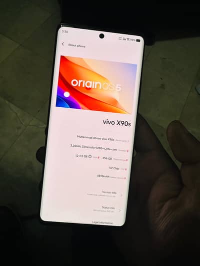 Vivo x90s 12/256 PTA Approved