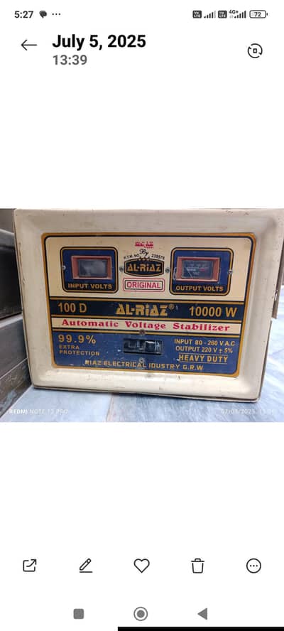 copper stabilizer 10000 in good and running condition