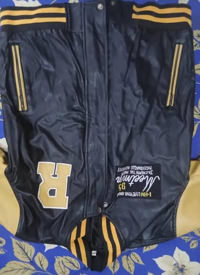 yellow color leather jacket