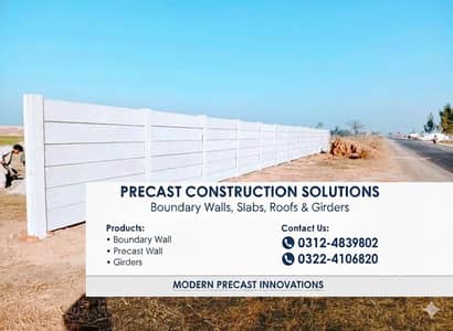 Boundary Wall Contractor | Precast Wall, Roof & Slab Work