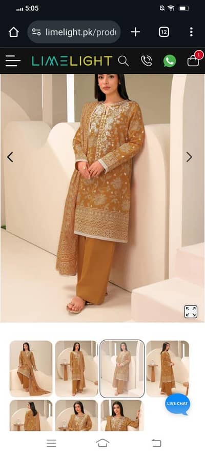 lawn Embroidered 3 Peice