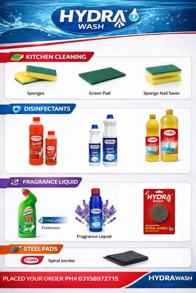 Hydra wash home cleaning products
