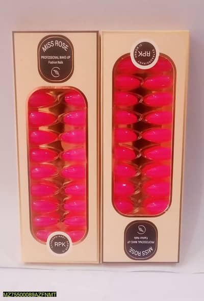 pre glued artificial nails cosmetics .