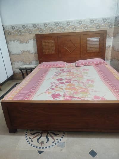 5-seater sofa with center table and King size bed with mattress