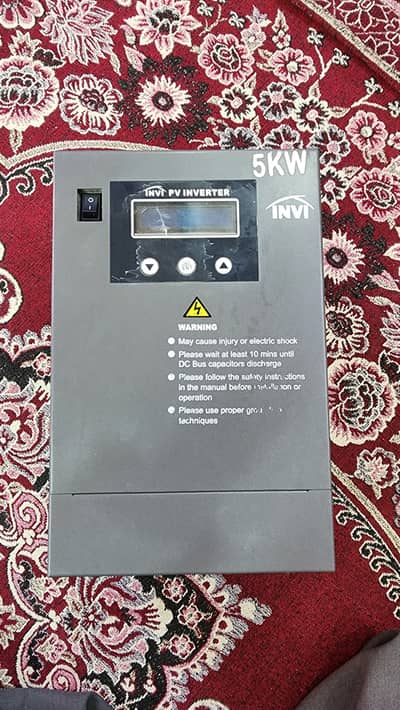 INVI Solar Inverter 5 KW and Solar Panel Stands