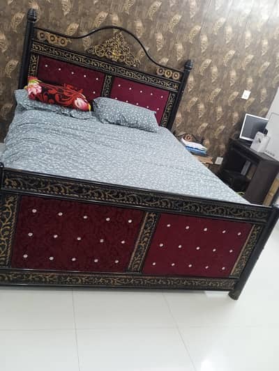 king size iron bed set