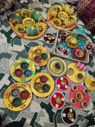 Mehndi platters