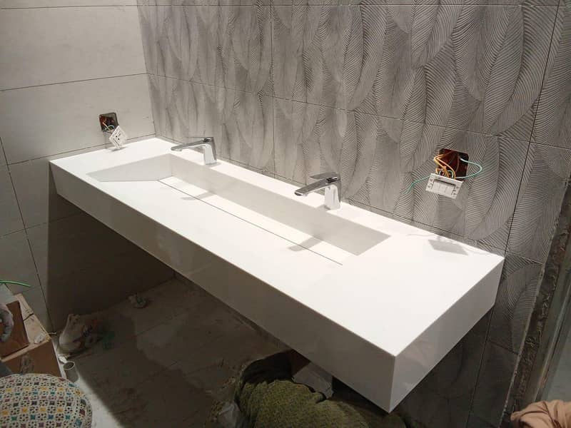 Corian vanity 15