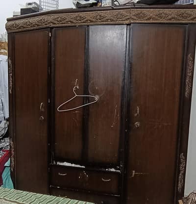 3-door full size wardrobe Almaari and dressing with a large mirror