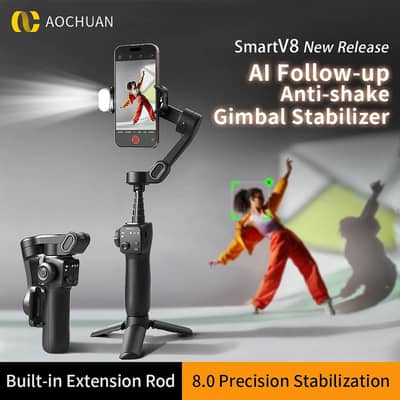 Smart V8 3Axis gimbal for phones new boxpack