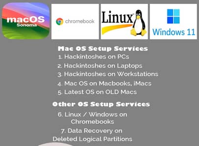 Tahoe Sequoia Sonoma Mac OS Hackintosh MacBooks Workstations