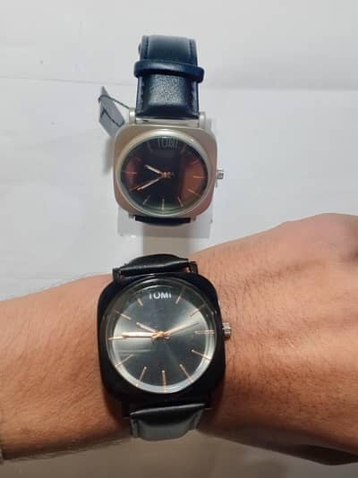Tomi watches for men's and leather strap